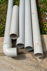Image of some plastic pipes in an area