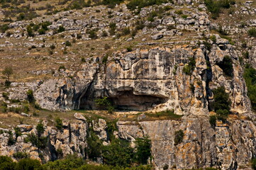 Fototapeta premium The medieval fortress Cherven is a strategic military-administrative center in the Second Bulgarian Kingdom with its own water reservoir, built on rocks near the town of Ruse, Bulgaria 