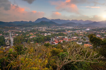 Cityscape of old town Luang Prabang in Loas