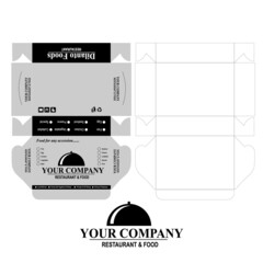 Simple box packaging design template 