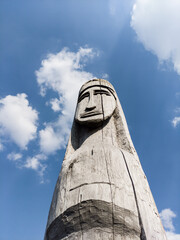 totem pole on sky background