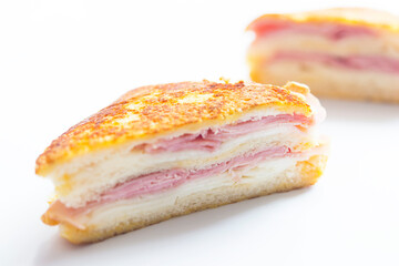 Sandwich monte cristo raspberry close up