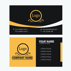 Fototapeta premium New trend gold color business card template