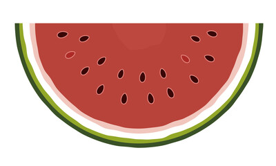 切ったスイカのイラスト