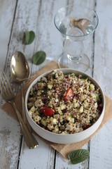 salade de quinoa, feta et courgette