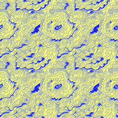 Fototapeta premium Abstract hand drawn unusual floral pattern on the seamless backdrop