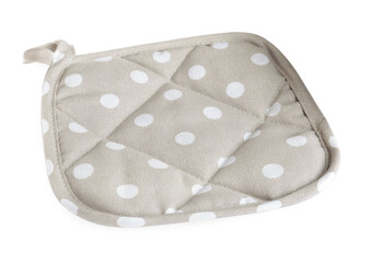 Oven potholder for hot dishes on white background