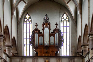 Molsheim. Orgues de l'église saint Georges, Bas-Rhin, Alsace. Grand Est	