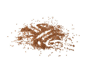 Flax seed or linseed , isolated on white background