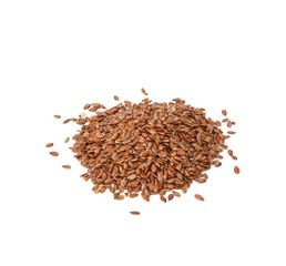 Flax seed or linseed , isolated on white background