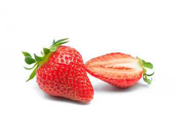 Red berry strawberry isolated on white background- Image