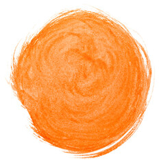 Watercolor stain texture orange on circle paper