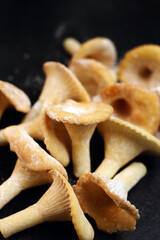 Tasty cookies biscuits pastry in mushroom shape on table, weird shaped food