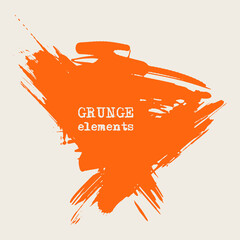 vector splats splashes and blobs of orange ink paint in different shapes drips