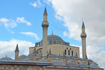Fototapeta na wymiar Selimiye Mosque and Mevlana Museum in Konya, Turkey