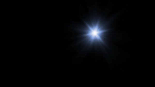 Photographer flashbulb camera flashing. Cinematic look. Natural cold blue light leak. Isolated on black background. 4K 60FPS great for compositing. Adjust only Blending modes. Any Software
