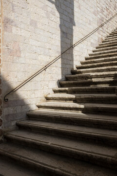Stairs in San Francesco d'Assisi church