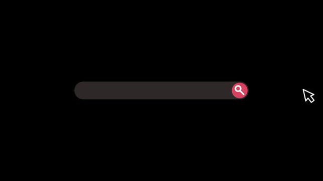 Search lower thirds pack. 4K motion graphics element, transparent background.