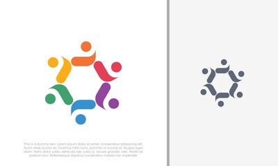 Global Community Logo Icon Elements Template. Community human Logo template vector. Community health care. Abstract Community logo