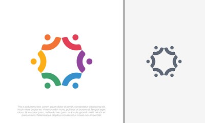 Global Community Logo Icon Elements Template. Community human Logo template vector. Community health care. Abstract Community logo