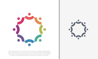 Global Community Logo Icon Elements Template. Community human Logo template vector. Community health care. Abstract Community logo