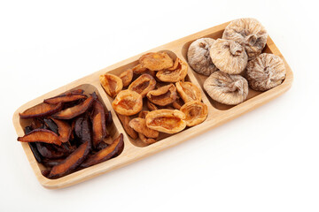 Healthy food .. Dried fruits, dried figs, dried plum, dried apricots