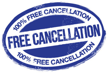 Free Cancellation. Vector Navy Stamp.