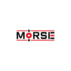 Morse code text, creative logo design. © Vector Ace