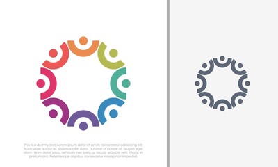 Global Community Logo Icon Elements Template. Community human Logo template vector. Community health care. Abstract Community logo