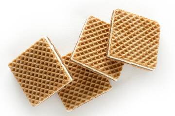 Crispy wafers with chocolate and hazelnut cream