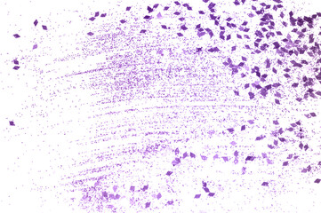 Textured background with purple glitter sparkle on white