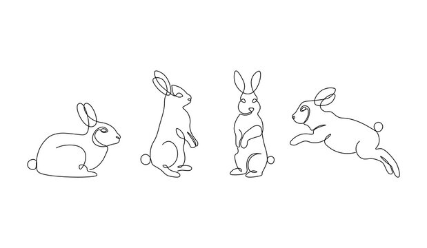 Rabbit Temporary Tattoo / Bunny Tattoo - Etsy