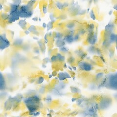 Seamless pastel swirl splat tie dye watercolor pattern swatch. High quality illustration. Messy tribal graphic illustration featuring dye stains splashed randomly in a trendy soft textile manner.