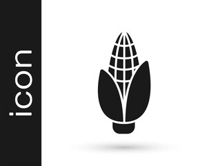 Black Corn icon isolated on white background. Vector