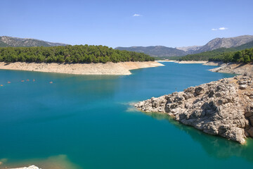 la bolera reservoir in jaen, andalucia, spain