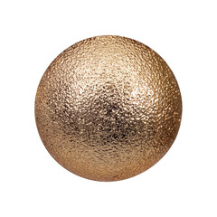 Golden round decorative element isolated on white background. Design element with clipping path