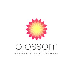 Water lily Lotus logo Flower logo - beauty spa flower symbol wellness health meditation beauty luxury natural fitness yoga lifestyle treatment petals salon organic calming cosmetics
