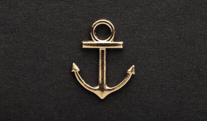 Decorative ancor on the empty black background