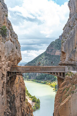 Royal Trail (El Caminito del Rey) in Gorge of the Gaitanes Chorro, Malaga province, Spain.