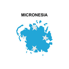 Obraz premium maps of Micronesia icon vector sign symbol 