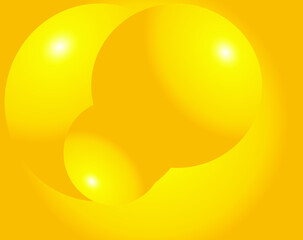 3d spherical composition. circle with blur effect. Sparkling ball isolated on yellow background. Editable vector EPS 10 design