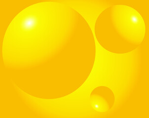 3d spherical composition. circle with blur effect. Sparkling ball isolated on yellow background. Editable vector EPS 10 design