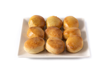 American crush butter biscuits isolated on white background