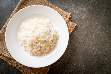 cooked rice on plate