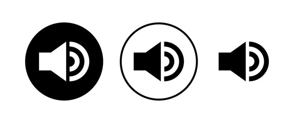 Speaker icons set. Volume icon. Loudspeaker icon vector. Audio. Sound