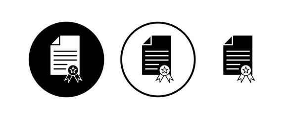 License icons set. Approved or Certified Medal Icon