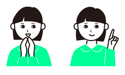 woman expression icon vector illustration