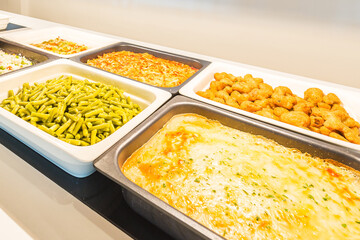 Food court on travel destination