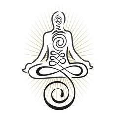Unalome, Buddhist symbol represents life’s path toward enlightenment.