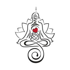 Unalome, Buddhist symbol represents life’s path toward enlightenment.